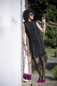 Rebeca Valdivia, personal shopper, Donostia, San Sebastián, Miss Clov, origami dress, vestido origami, sandalis tacón, boho, flecos, frills sandals, Iñaki Kilate, origami, papiroflexia, bolso bandolera, bag, medias plumeti, curls, rizos, curlpower